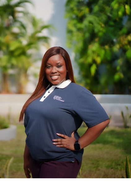 .Blue Polo T-Shirt with White Collar.